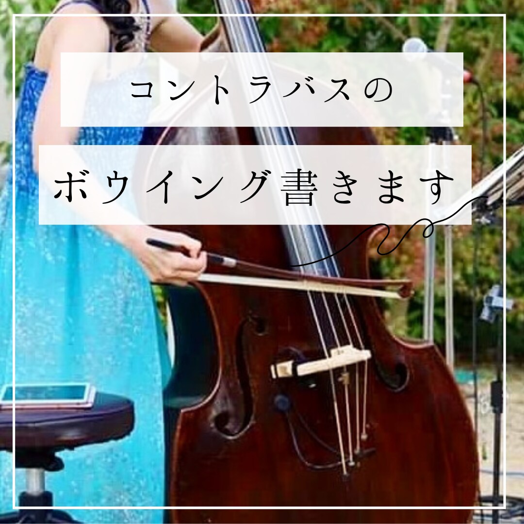 コントラバスのボウイングおつけします オプションでシフティング付けも可！ イメージ1