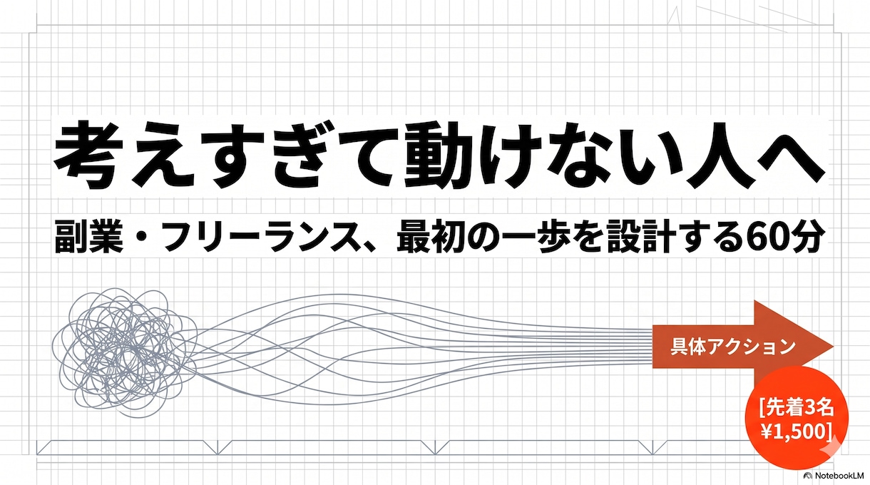 副業・フリーランス、最初の一歩を一緒に設計します 思考を構造化し、60分で具体アクションまで落とし込む イメージ1