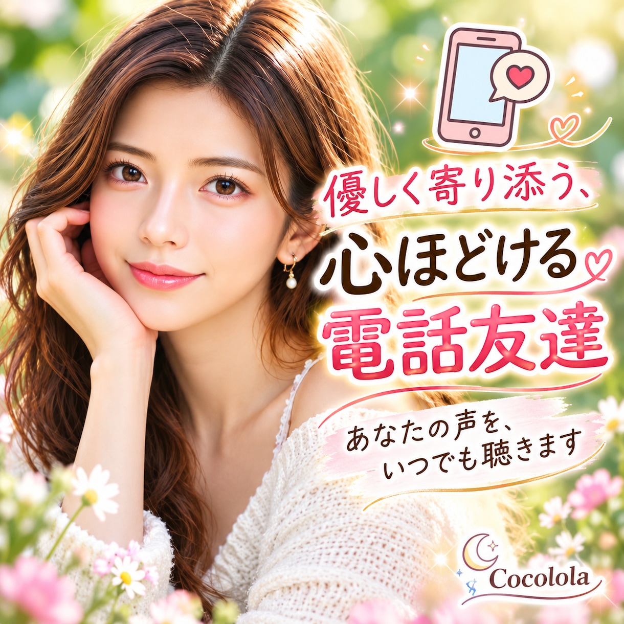 電話友達♡なんでも気軽にお話しします 近況報告も自慢話も映画感想も大歓迎♡ イメージ1