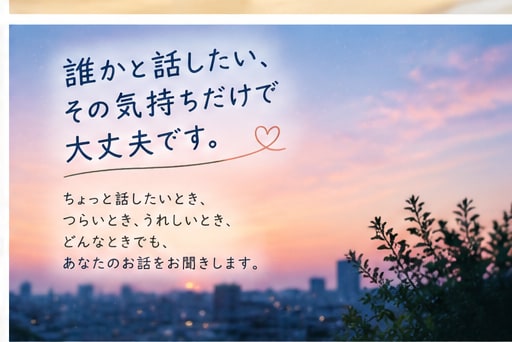 誰かと話したい、寄り添ってお話お聞きします ちょっと誰かと話したい、そんなとき気軽にお話ししませんか？ イメージ10