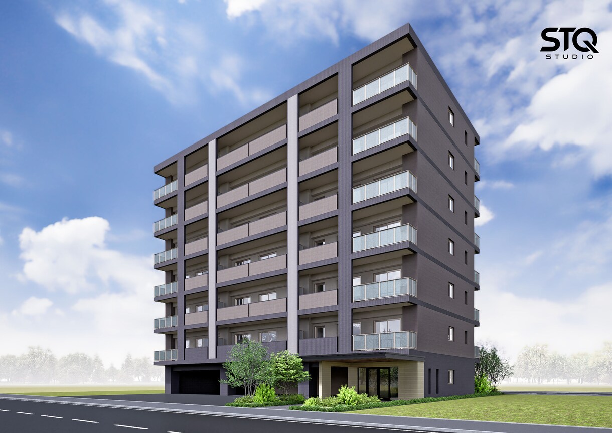 マンション外観を3Dモデリングします 建築パース初期検討・映像背景向けに制作します イメージ5