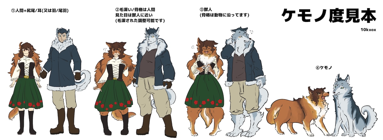 人外などのSNSで使える絵を描きます オリジナルのみ。キャラの擬獣化など受け付けております！ イメージ5