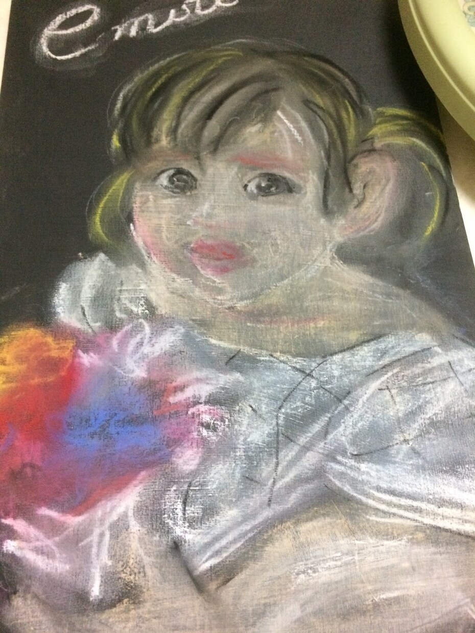 初めて黒板アート挑戦してみました。ます 子供の似顔絵欲しい方に依頼して欲しいです。 イメージ2
