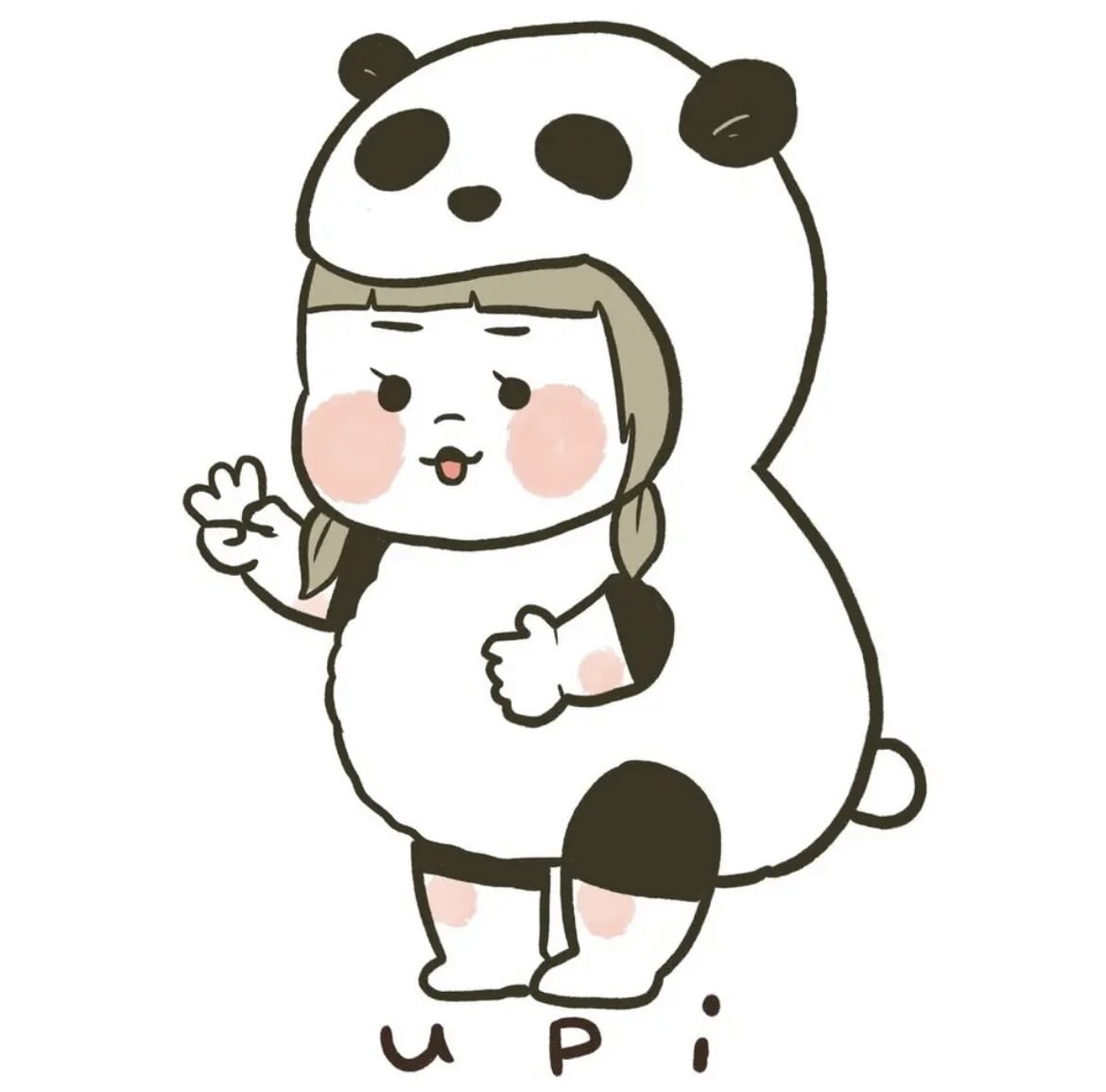 子供×動物着ぐるみアイコン描きます 好きな動物やペットの着ぐるみを着たアイコンです♡ イメージ7