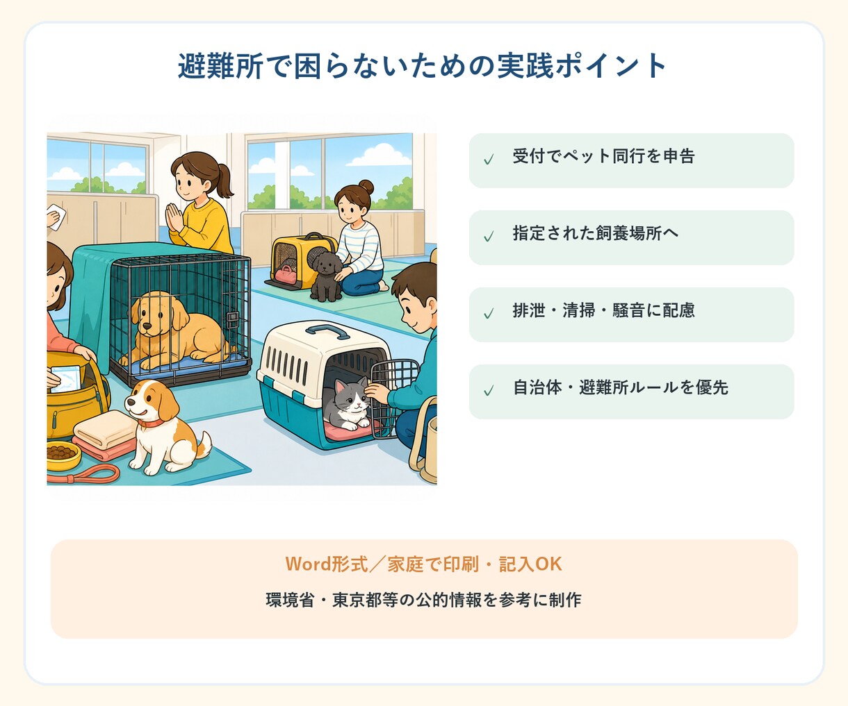 ペットと迷わず避難する防災手順をまとめます 備蓄・避難先・避難所での行動がこれ一冊でわかります イメージ5