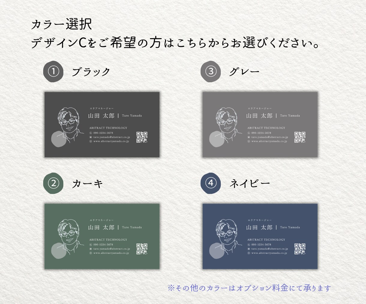 シンプルで印象に残る似顔絵入り名刺を制作します 【ビジネス向け】あなたらしい名刺デザインを イメージ5