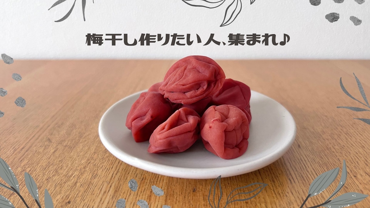初めての梅干し作りを伴走します 初回3名様限定価格／重しなし&保存袋で少量から始める梅仕事 イメージ1