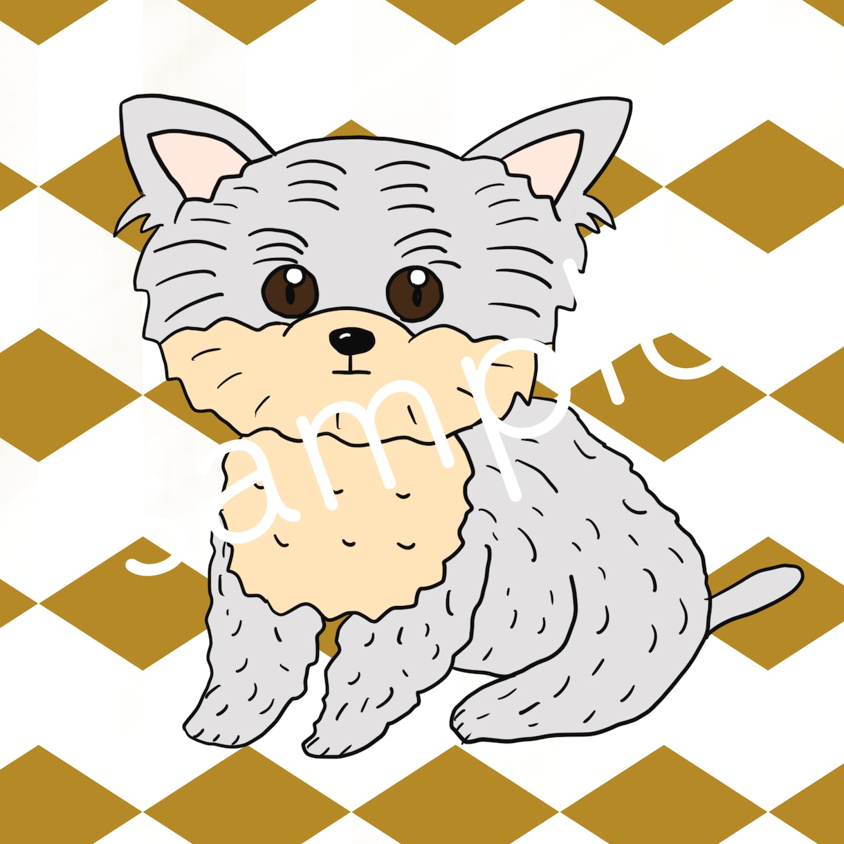おうちの愛らしいおいぬさんを描きます シンプルかつ可愛く命を吹き込みます イメージ1