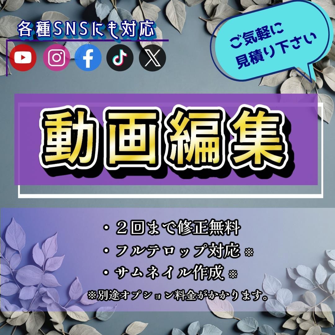 動画の編集を承ります YouTubeやSNS向けに動画を編集 イメージ1