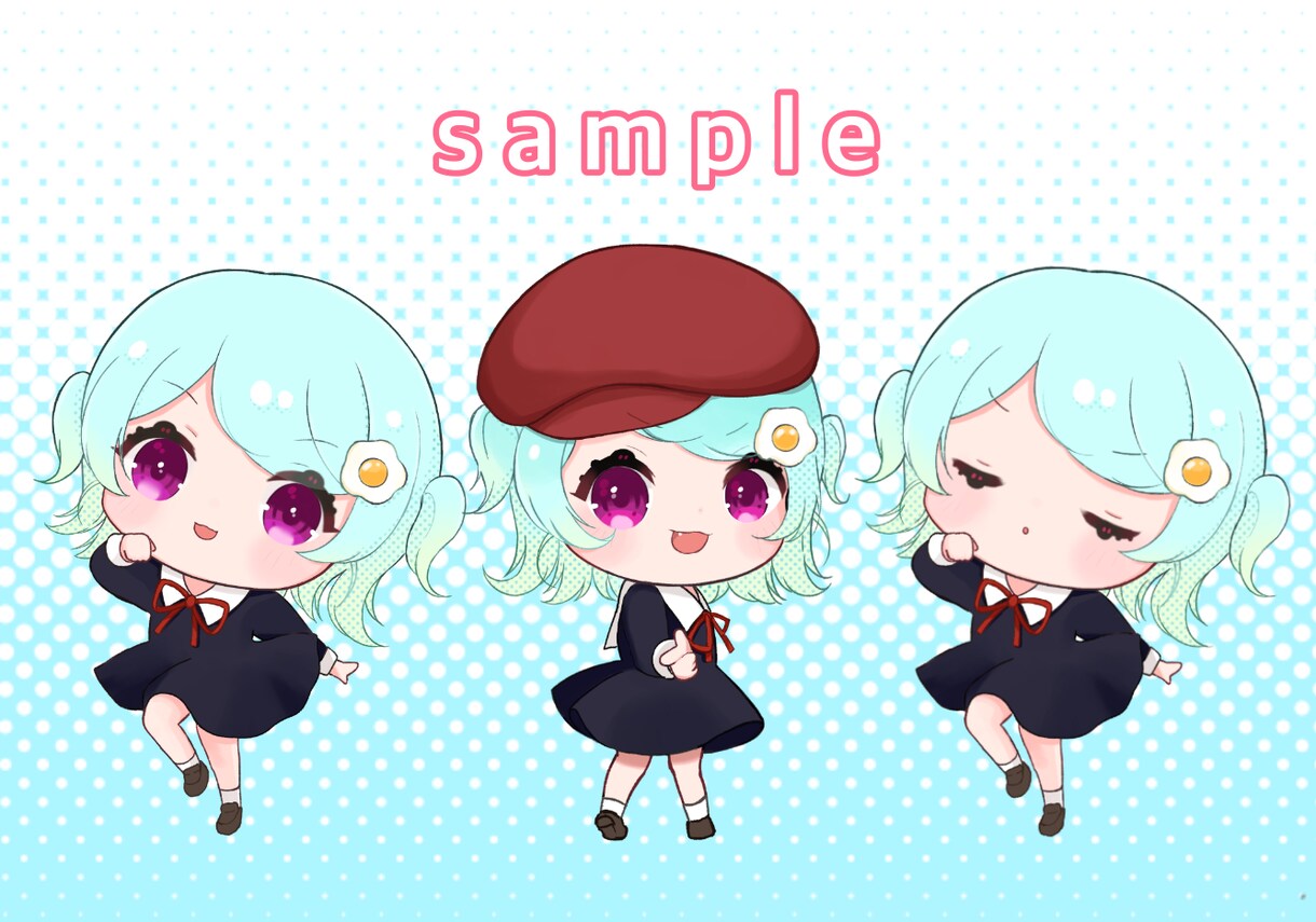 ミニキャライラスト描きます アイコン、ヘッダー、サムネ等お好きな用途にご利用いただけます イメージ4