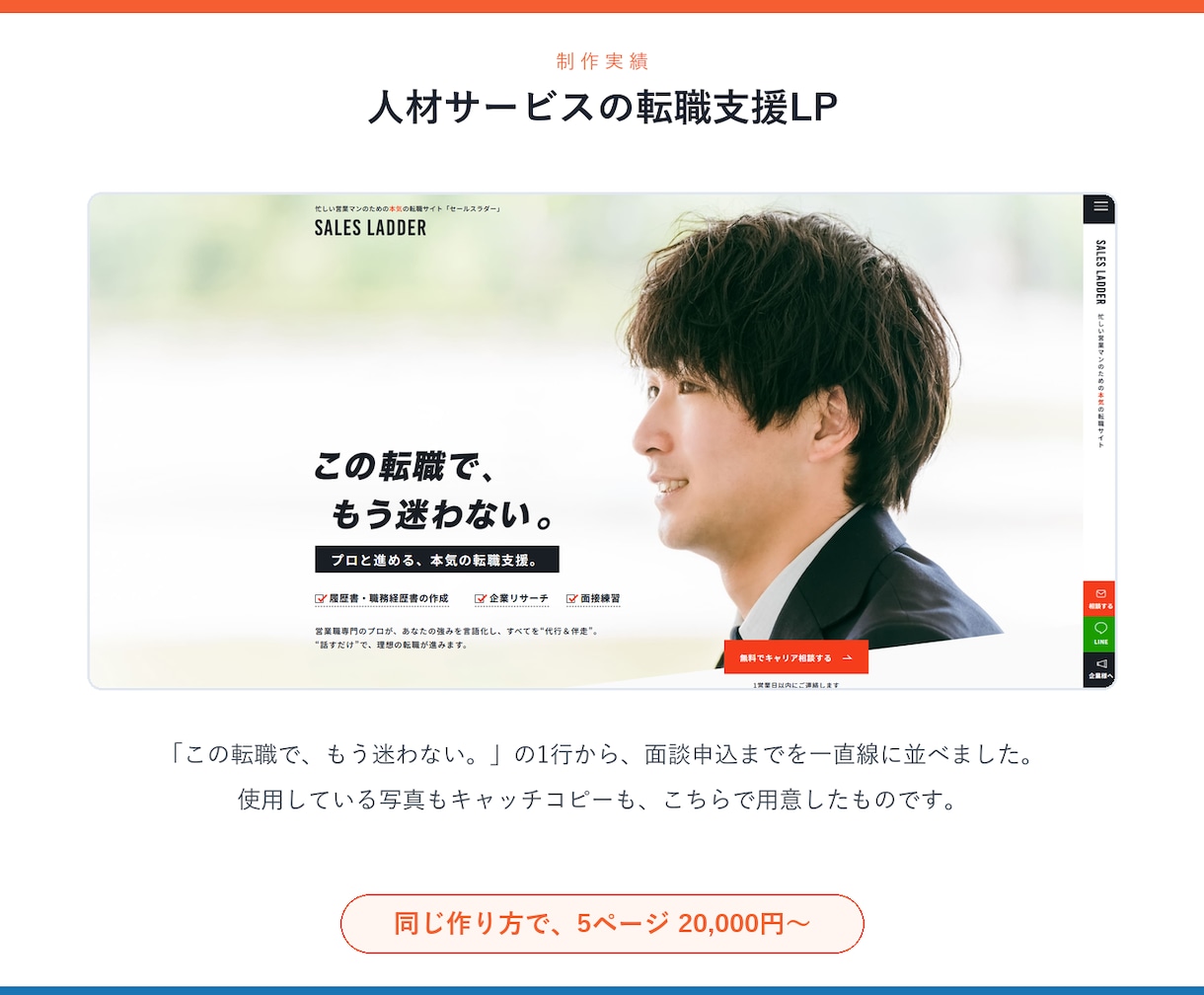 5ページのHPを最短1週間で作ります 原稿も写真もこちらで用意。素材ゼロ・知識ゼロでOK。 イメージ9