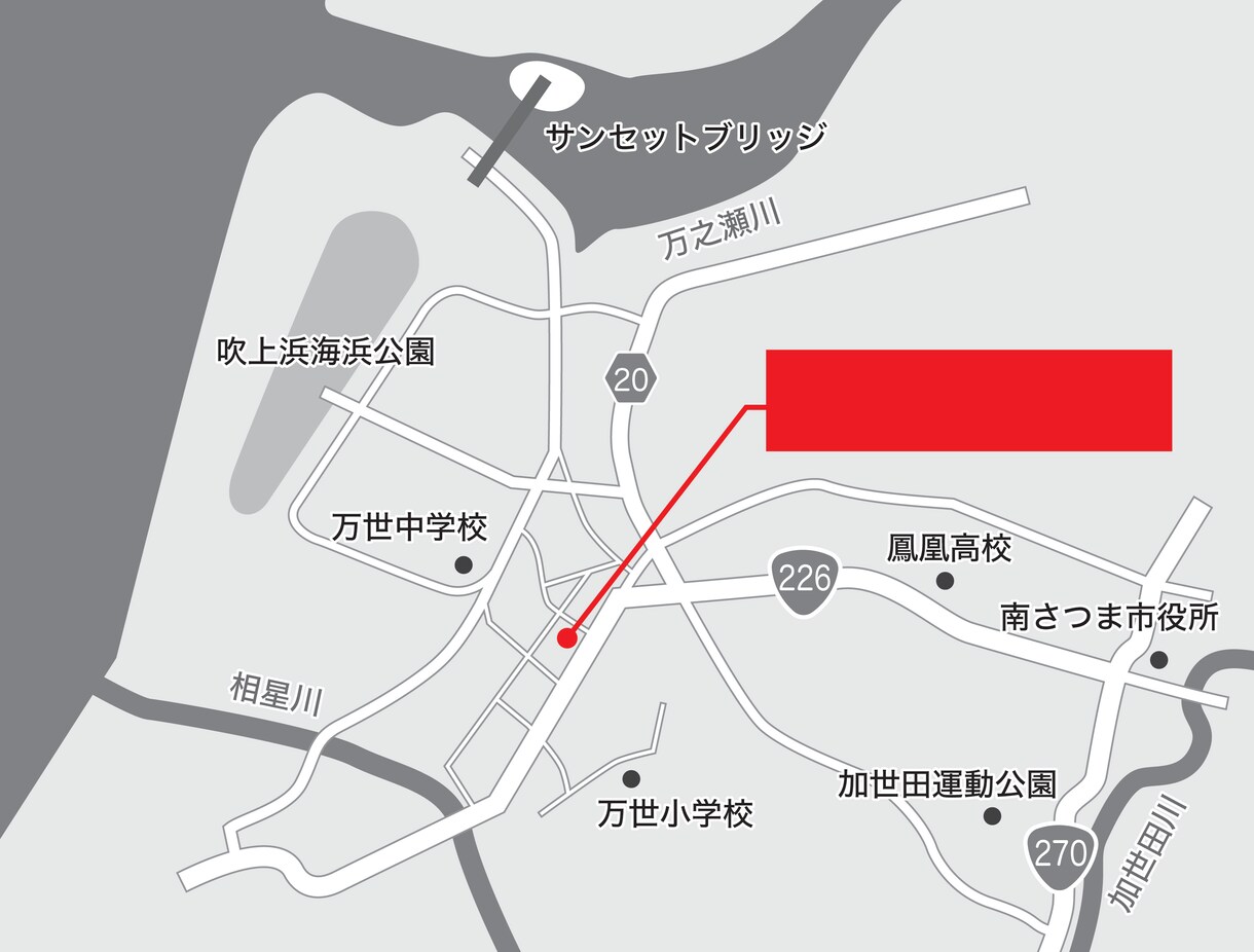 オリジナルのシンプルな地図を作成します チラシやポスター、名刺などに載せる案内地図にどうぞ イメージ3