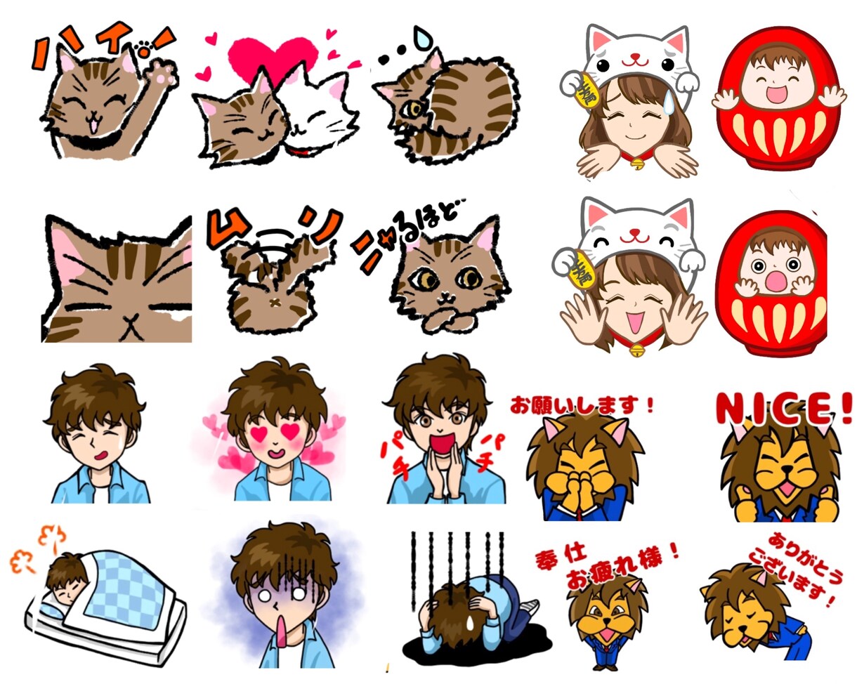 ロゴ制作、カットイラストお描きします チラシ、パンフ、スタンプなどあなたのお好みで☆商用利用可 イメージ5