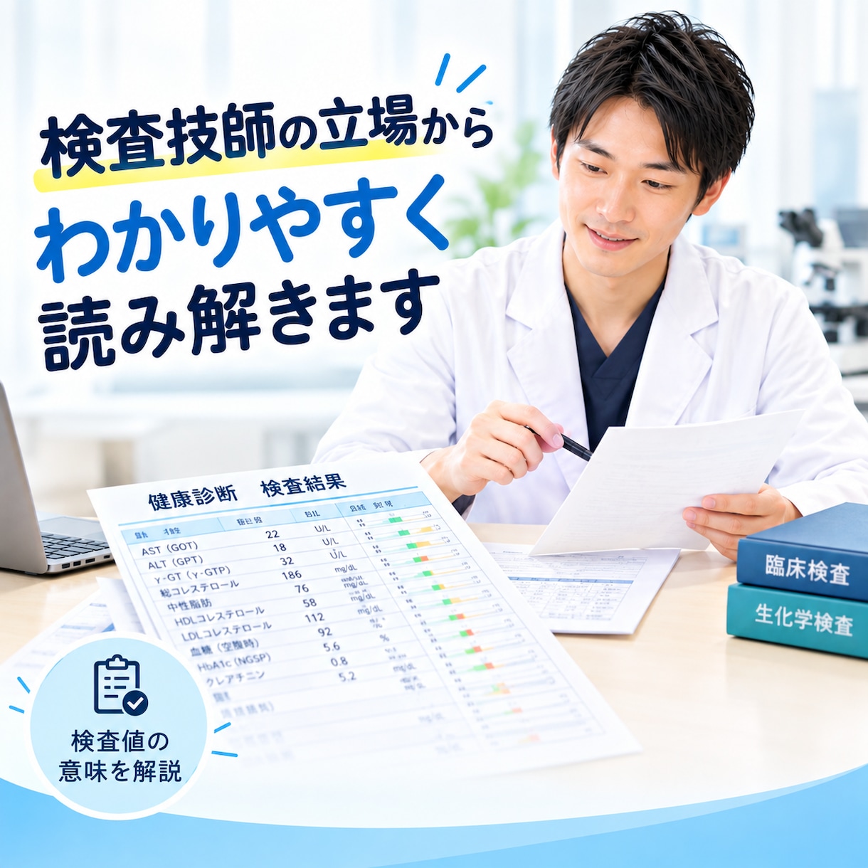 現役臨床検査技師が健康診断の検査値を読み解きます 私の健康診断の結果は問題無いってこと？ イメージ1