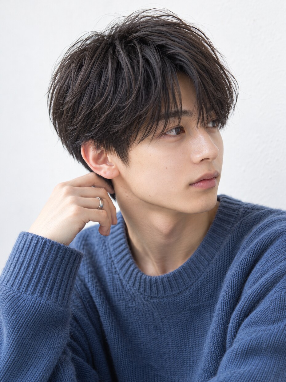 メンズ美容系AI人物素材15枚を販売します 男性5人×各3カット。完成済みの文字なしPNG素材 イメージ4