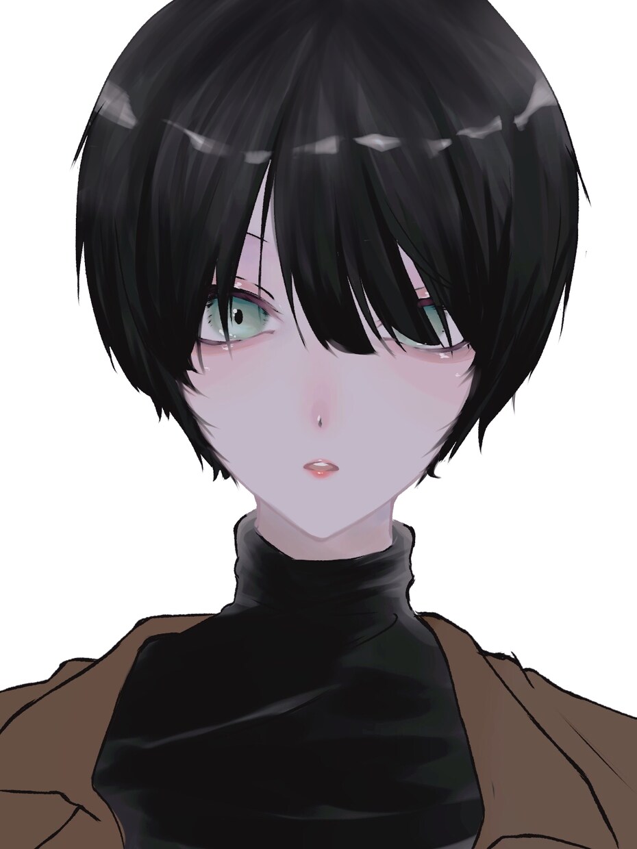 透明感のあるバストアップ単体絵描きます 目元がキラキラな女の子、中性的な男の子大得意です イメージ1