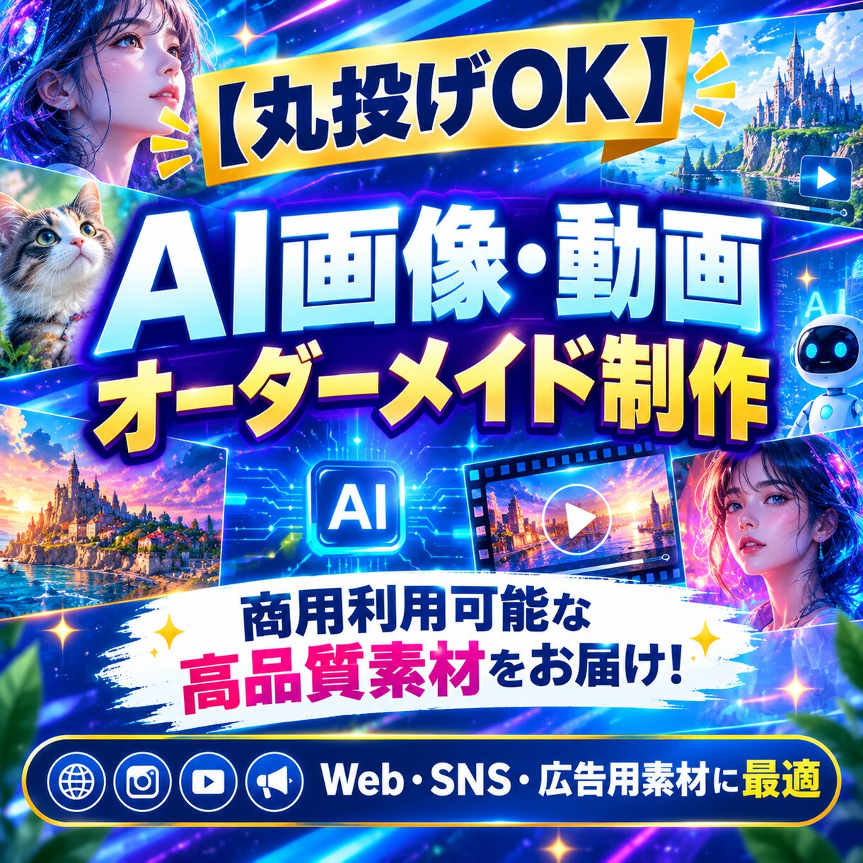 AIで高品質な画像・動画・素材を制作します 【丸投げOK】商用可！AI画像・動画をオーダーメイド制作 イメージ1
