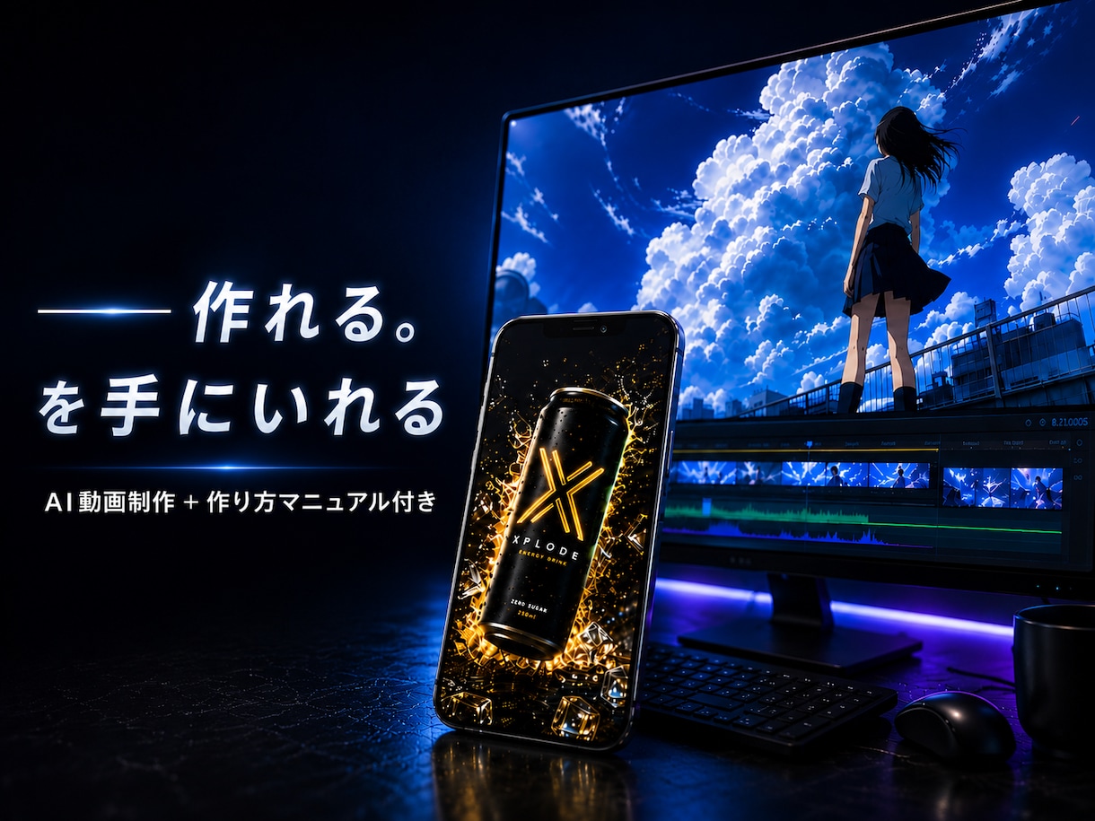 実務使用可能な＼\AI動画生成&作り方/／教えます 『cm動画』『アニメ』『実写』全て対応可能 イメージ1