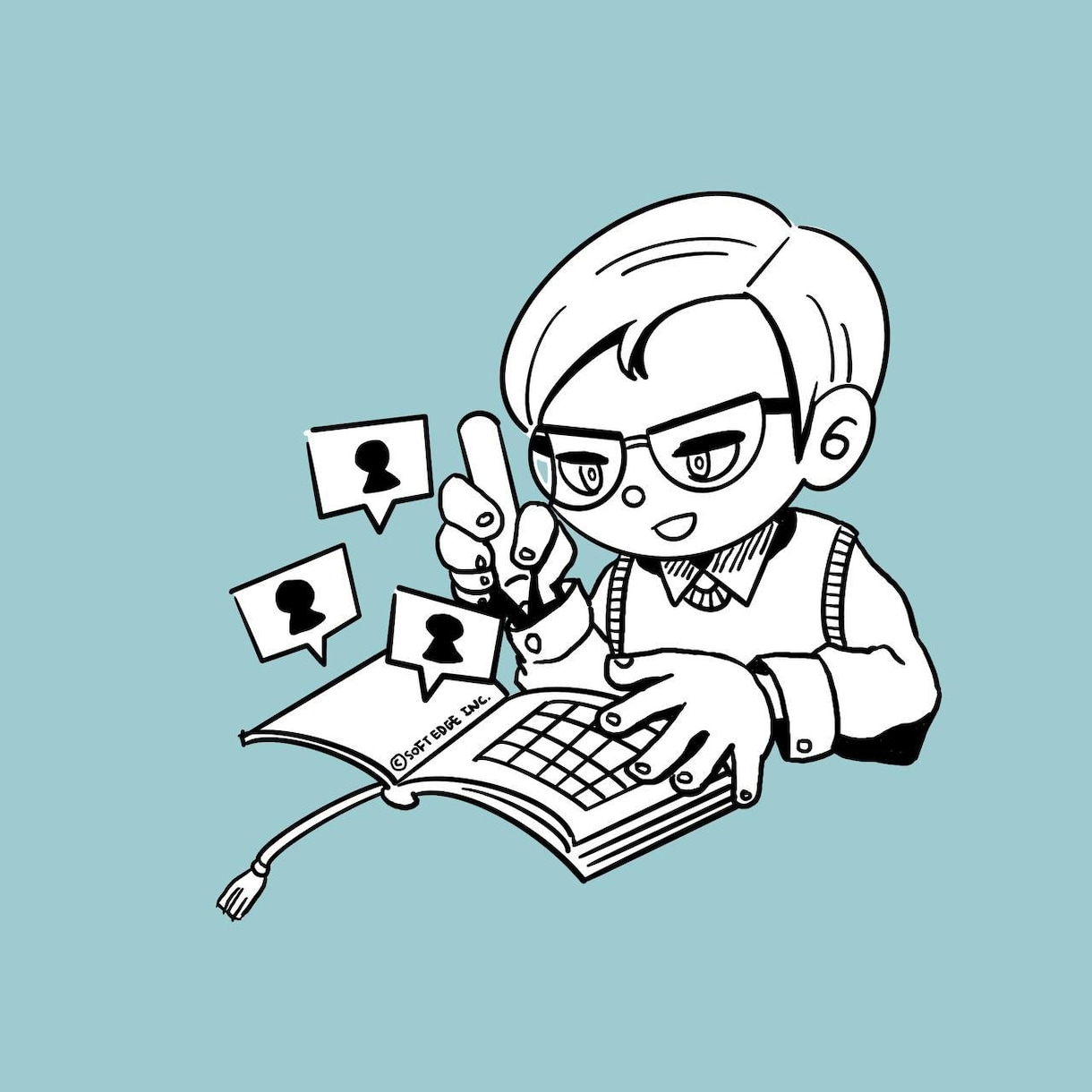 シンプルでやさしい似顔絵アイコン制作します SNSやWebサイトに使える、やわらかいタッチの似顔絵制作 イメージ3