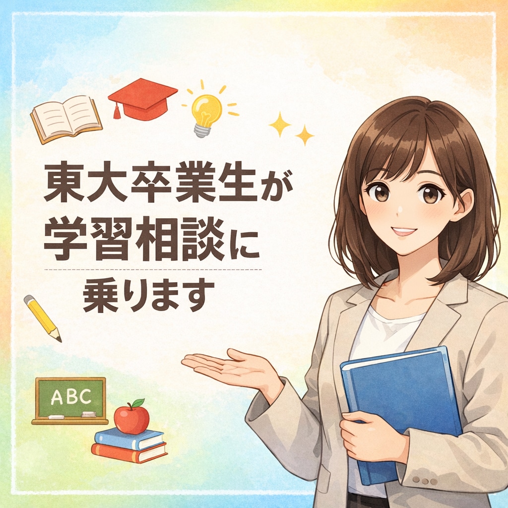 東京大学卒業生が学習相談に乗ります 勉強で悩んでいる方へ　ご本人でも親御様でもOK イメージ1
