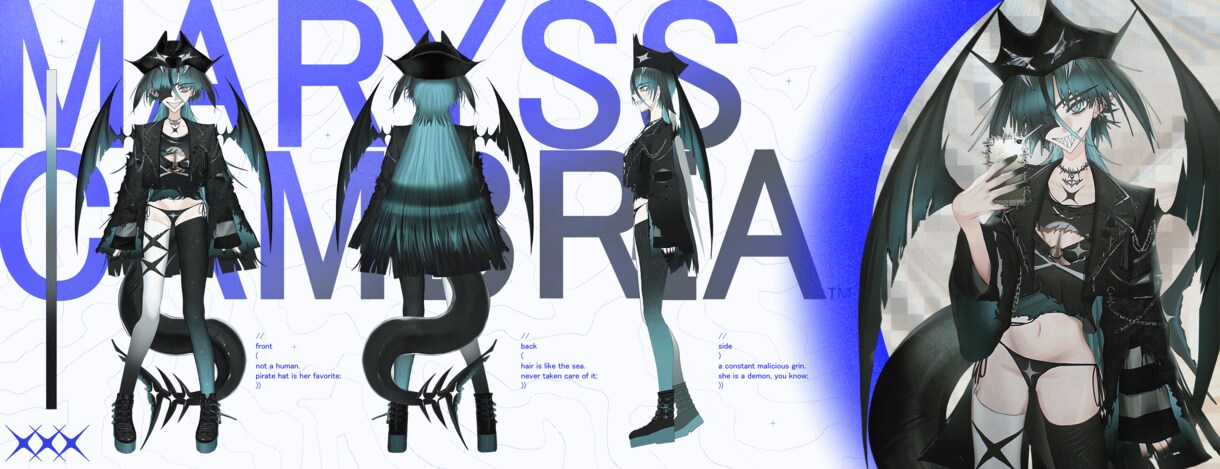 Vtuber・創作キャラ向けイラスト承ります 一目で残る個性を描く、強烈なビジュアル設計 イメージ1