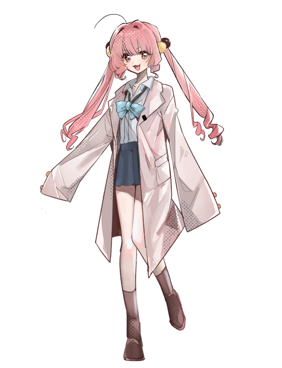 等身＋SDセットの女の子の立ち絵販売してます ツインテール、巻き髪、女子高生、ピンク髪 イメージ5