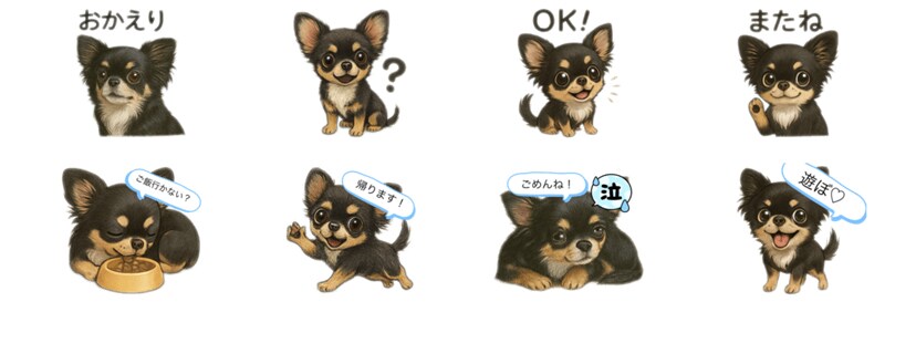 あなたの愛犬をLINEスタンプにします 写真から日常で使えるオリジナルLINEスタンプを作成します イメージ1