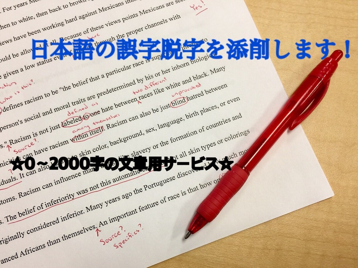 実績多数！あなたの文章の誤字脱字を添削します 文字を打つことに慣れていないWebライター初心者向け イメージ1
