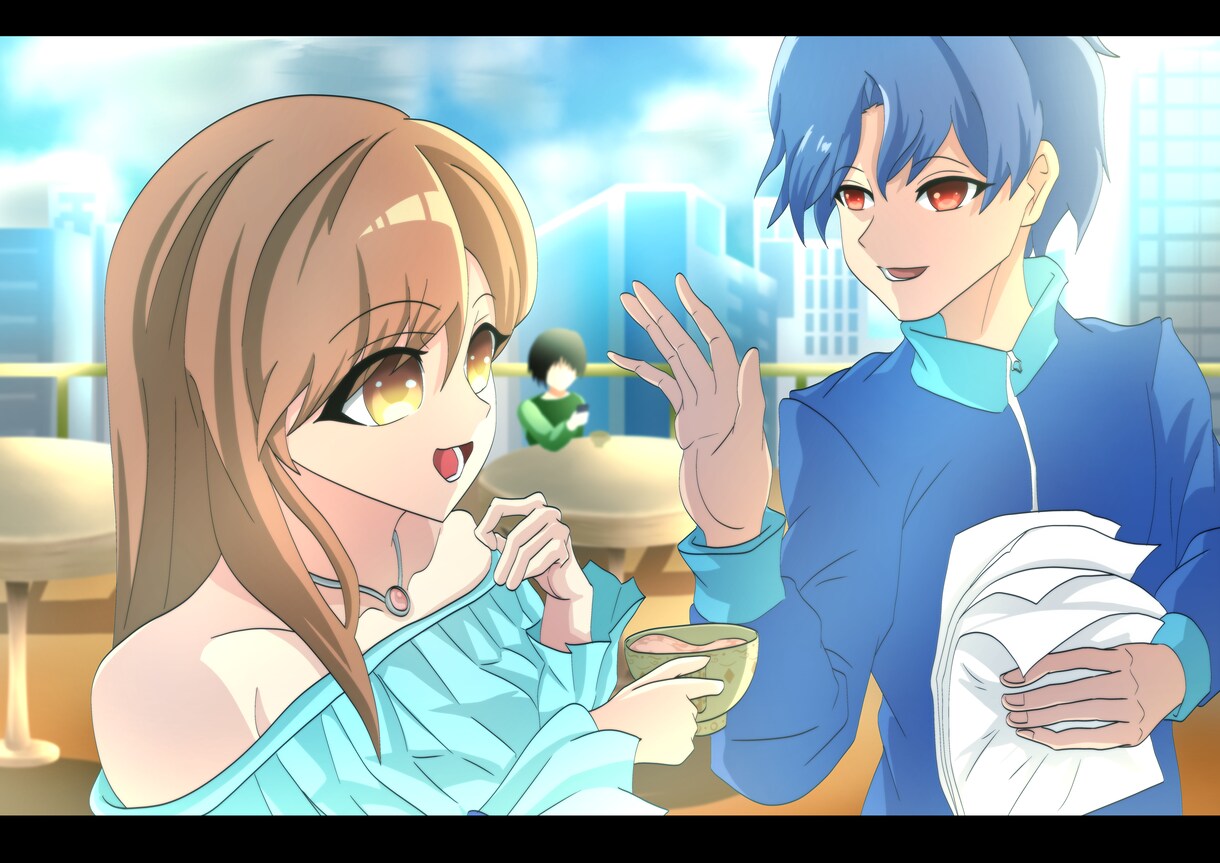 アニメ風のイラストを制作いたします あなたの思い通りのシーンを再現！ イメージ2
