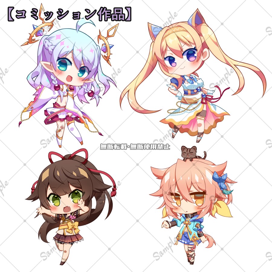 デフォルメ強め・かわいい萌え系のイラスト描きます 動画サムネ、同人誌の表紙など、ご希望に合わせてお描きします！ イメージ7