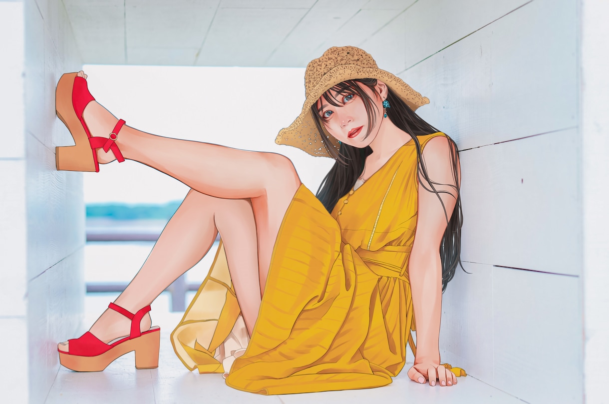 リアルすぎないリアルなタッチで似顔絵描きます プレゼント、イベント用など各種用途に対応します イメージ2