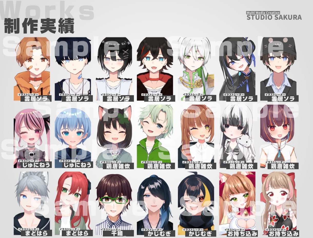Live2D Vtuberイラストモデリングします 可愛いキャラクターでVtuberデビュー！ イメージ6