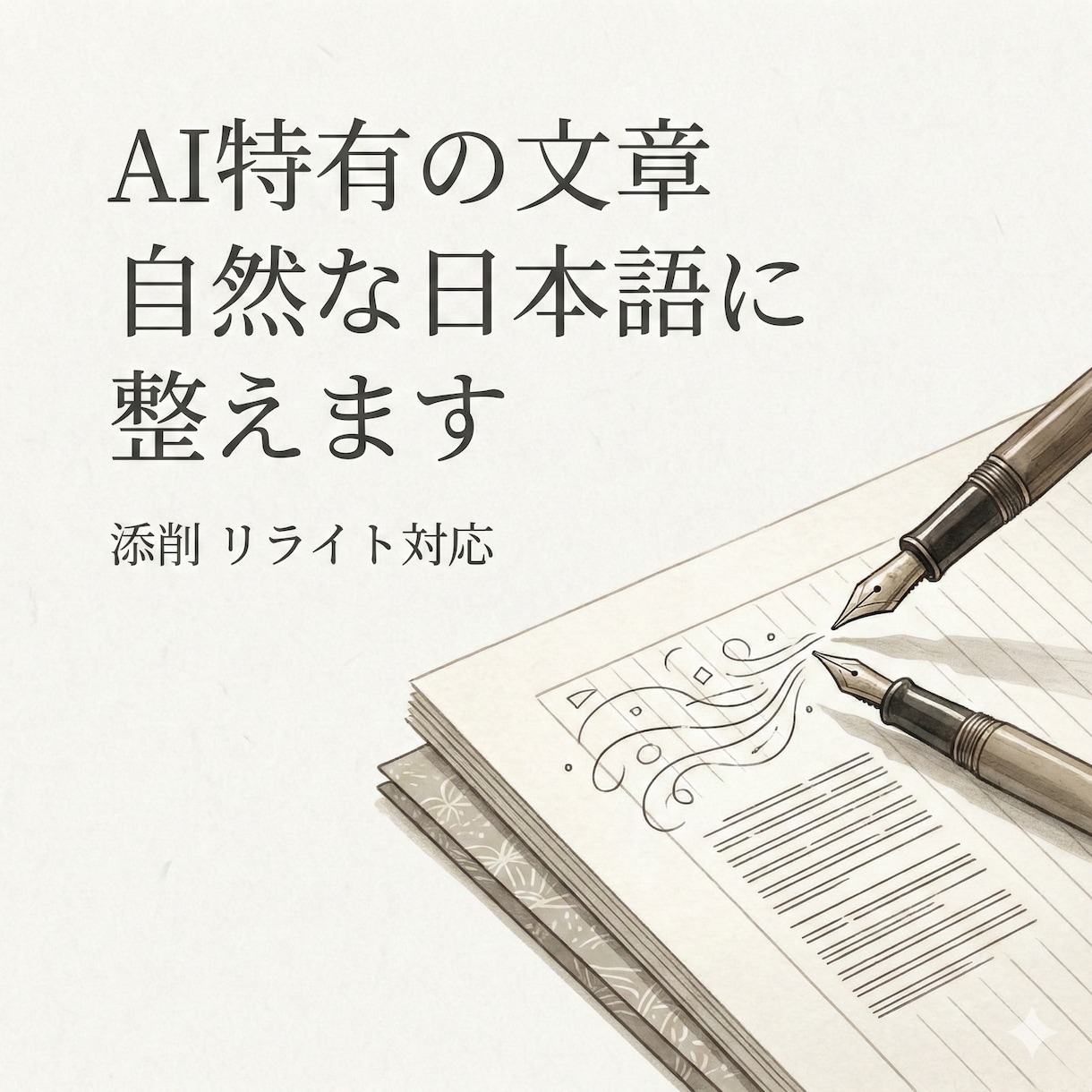 AIっぽい文章を自然文に直します ＡＩっぽさ、違和感ゼロの自然な文章へ整えます イメージ1