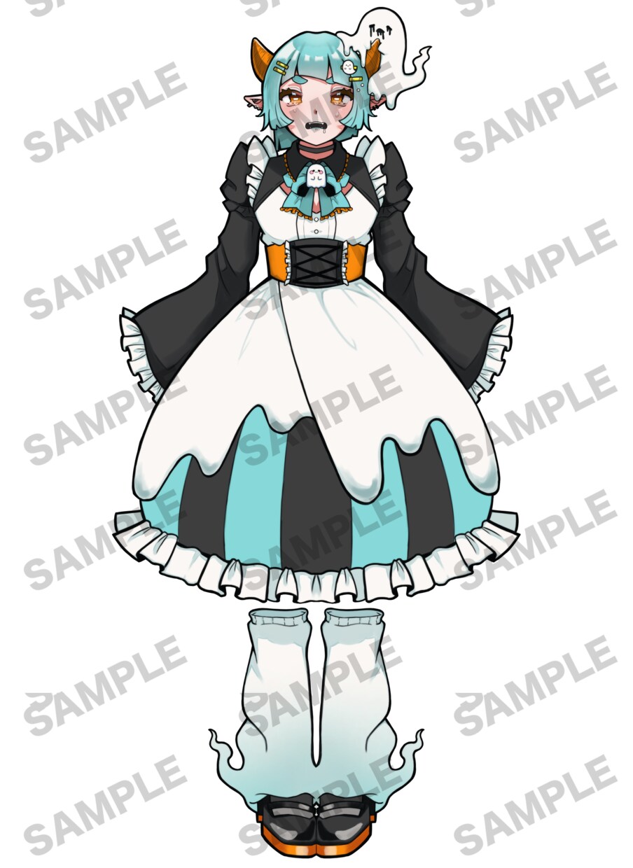 1点限り！ お化けな女の子のイラストを売ります 女の子、お化け、ハロウィン、立ち絵 イメージ5