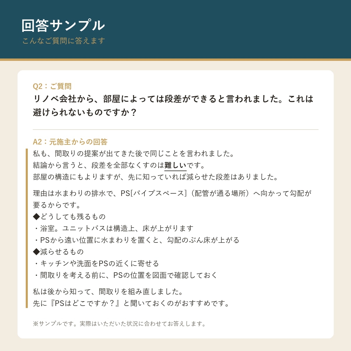 中古マンションのリノベ、元施主が即レスします 中古マンション×フルリノベ経験者が、気軽に相談に乗ります イメージ4