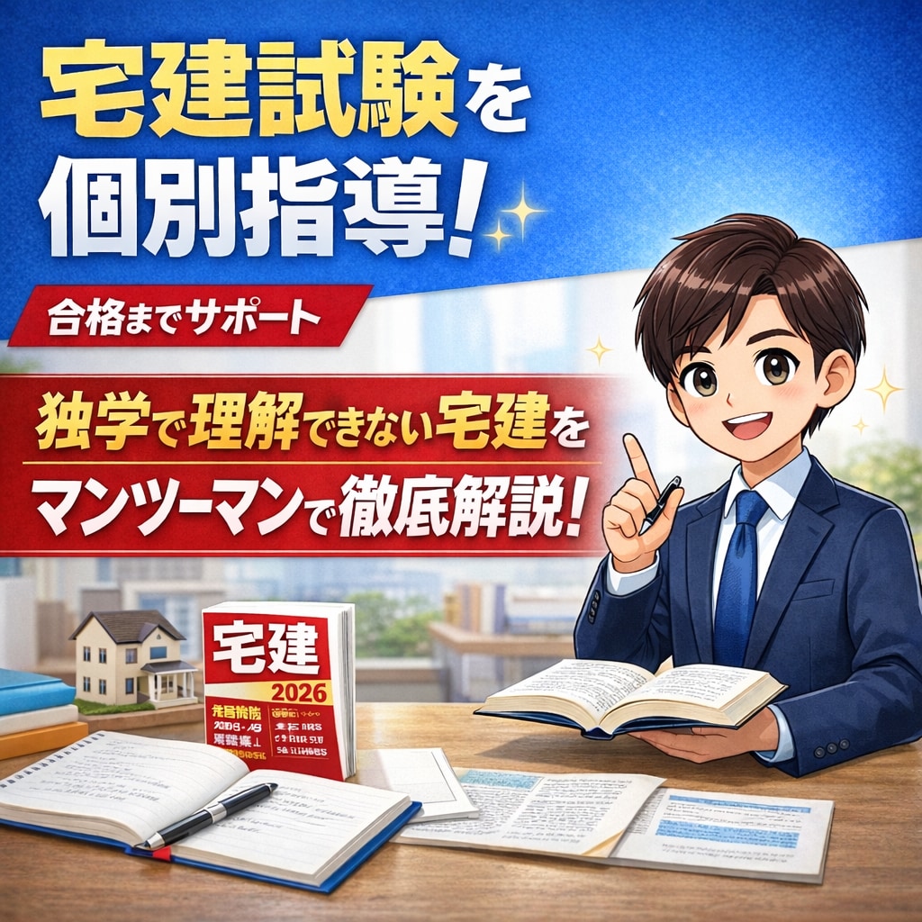 宅建試験を個別指導でサポートします 独学で挫折した人のための宅建個別指導 イメージ1