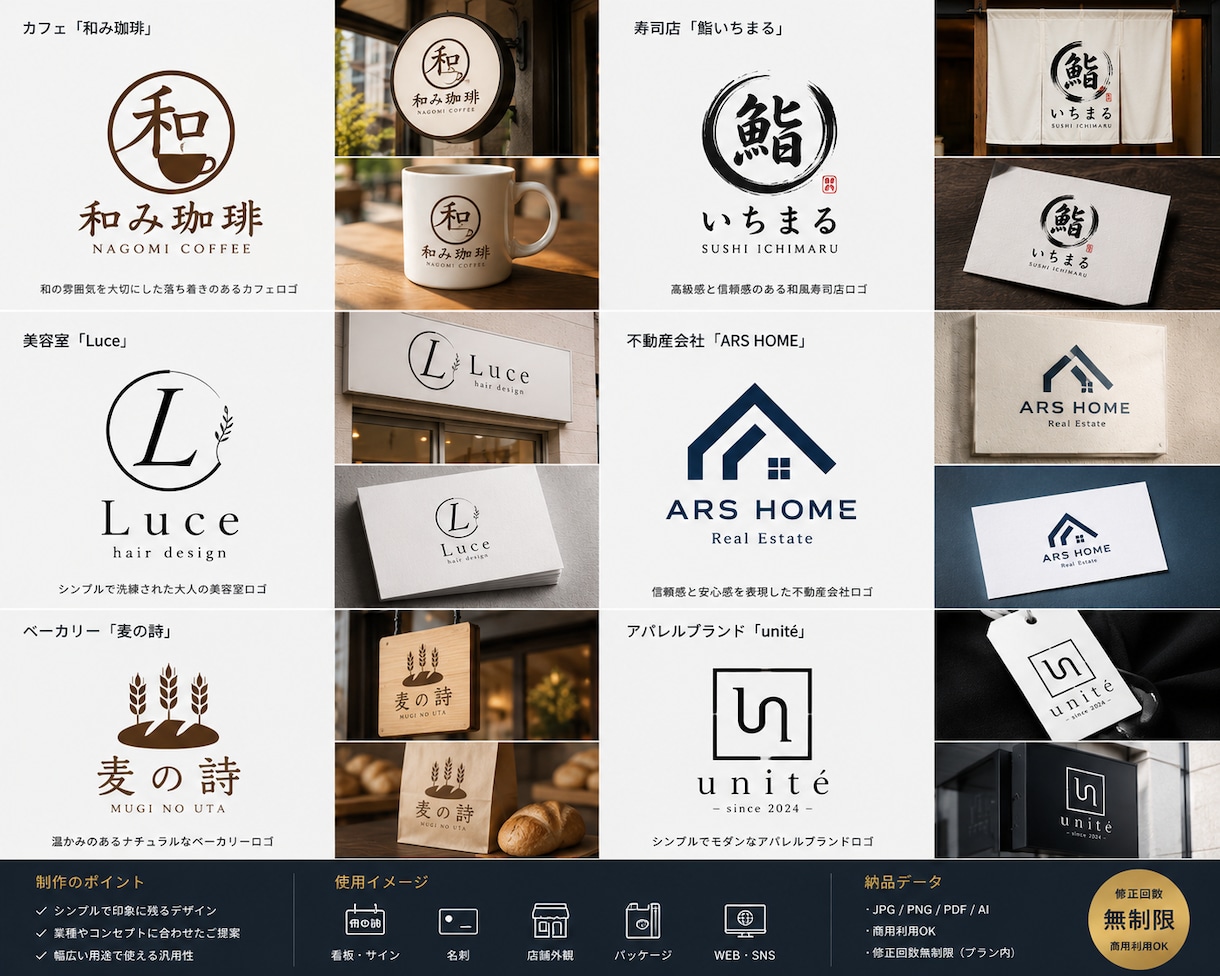 シンプルから和風・祭りロゴまで幅広く制作します ご要望に沿ったロゴをご提案します イメージ2