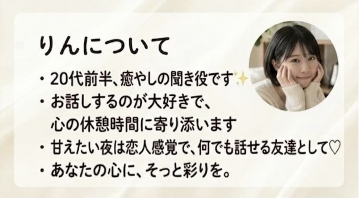 友達や恋人のように。3日間お試しでお話しできます 愚痴や雑談も大歓迎！初めての方も安心のお試しプラン イメージ3