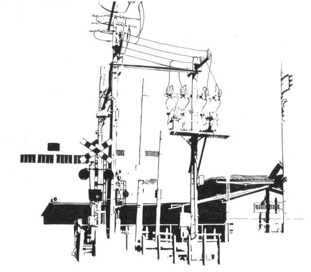 ボールペン画(主に電柱や風景)を描きます モノクロイラスト好きな方にオススメです。ベタ塗り無し。 イメージ7