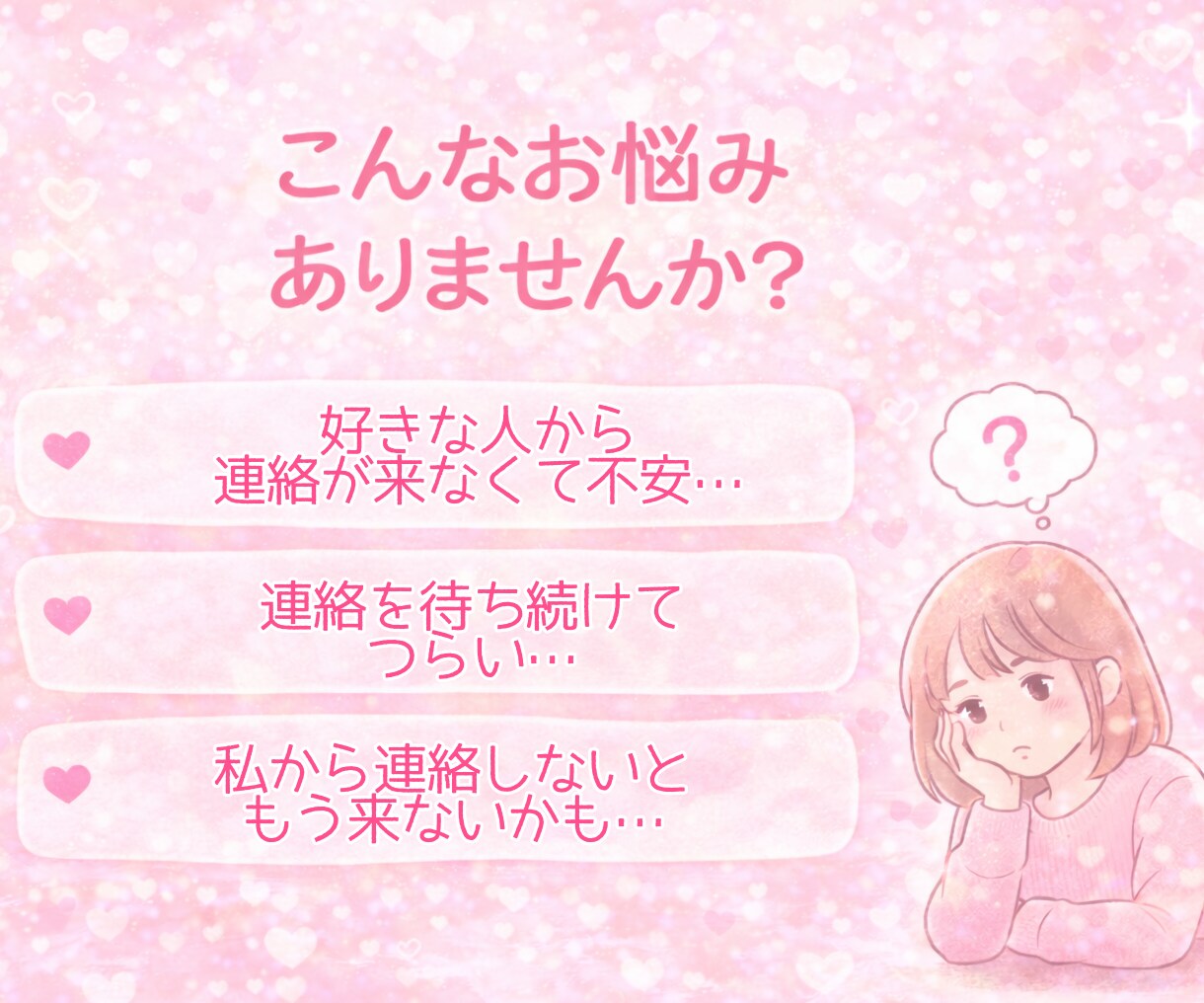 霊視であの人から連絡が来るかを鑑定します 音信不通・既読無視の相手の本音も視ます イメージ3