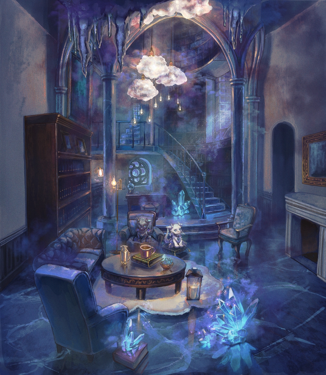 ファンタジー背景画魔法の世界観を描きます 絵本や動画の背景画、夢の光景の具現化などにご利用ください イメージ2