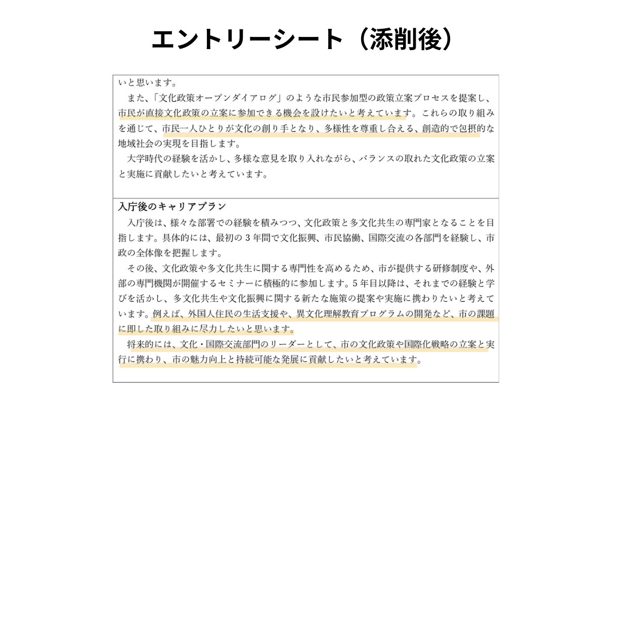 元公務員人事がエントリーシート合格レベル添削します 【公務員専用】志望先を徹底攻略して最短1日でゼロから完成可 イメージ4