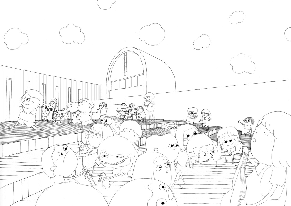 個性派イラスト（モノクロ）でプレゼンを引き立てます 【現役2級建築士による、建築イラストパース作成サービス】 イメージ8