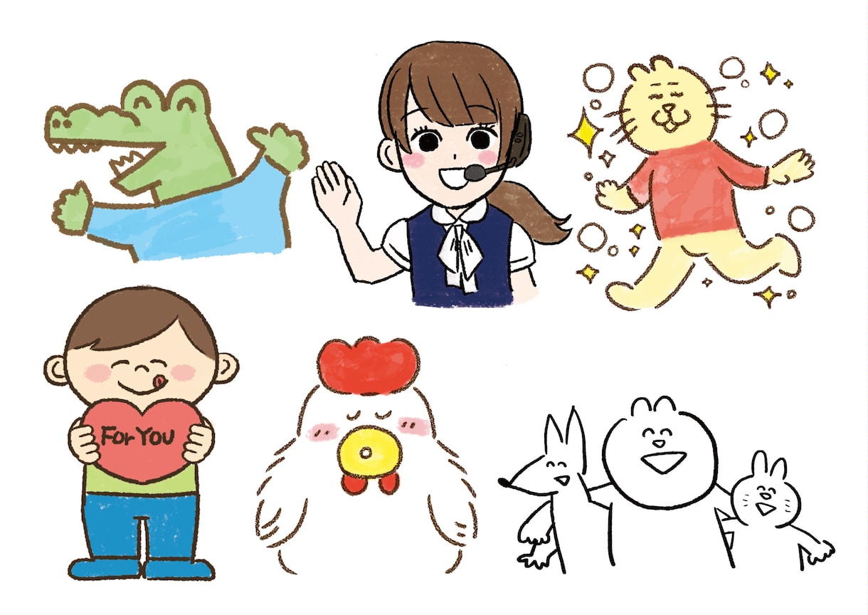 商用利用可能！ゆるいイラスト描きます 用途はいろいろ！アイコン、資料、ホームページに！ イメージ5