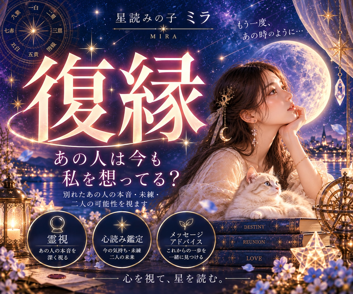 別れたあの人の本当の気持ちを霊視します 未練・復縁の可能性・今の二人を心読みします イメージ1