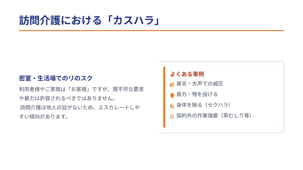 介護の法定研修・新人教育スライド作ります 介護17年の現役管理者がAIで作成。虐待防止・BCP等に対応 イメージ7