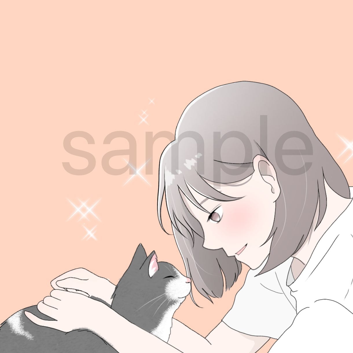アニメ風の似顔絵でペットとの大切な思い出を描きます プレゼントやあなたの日常を豊かに。 イメージ3