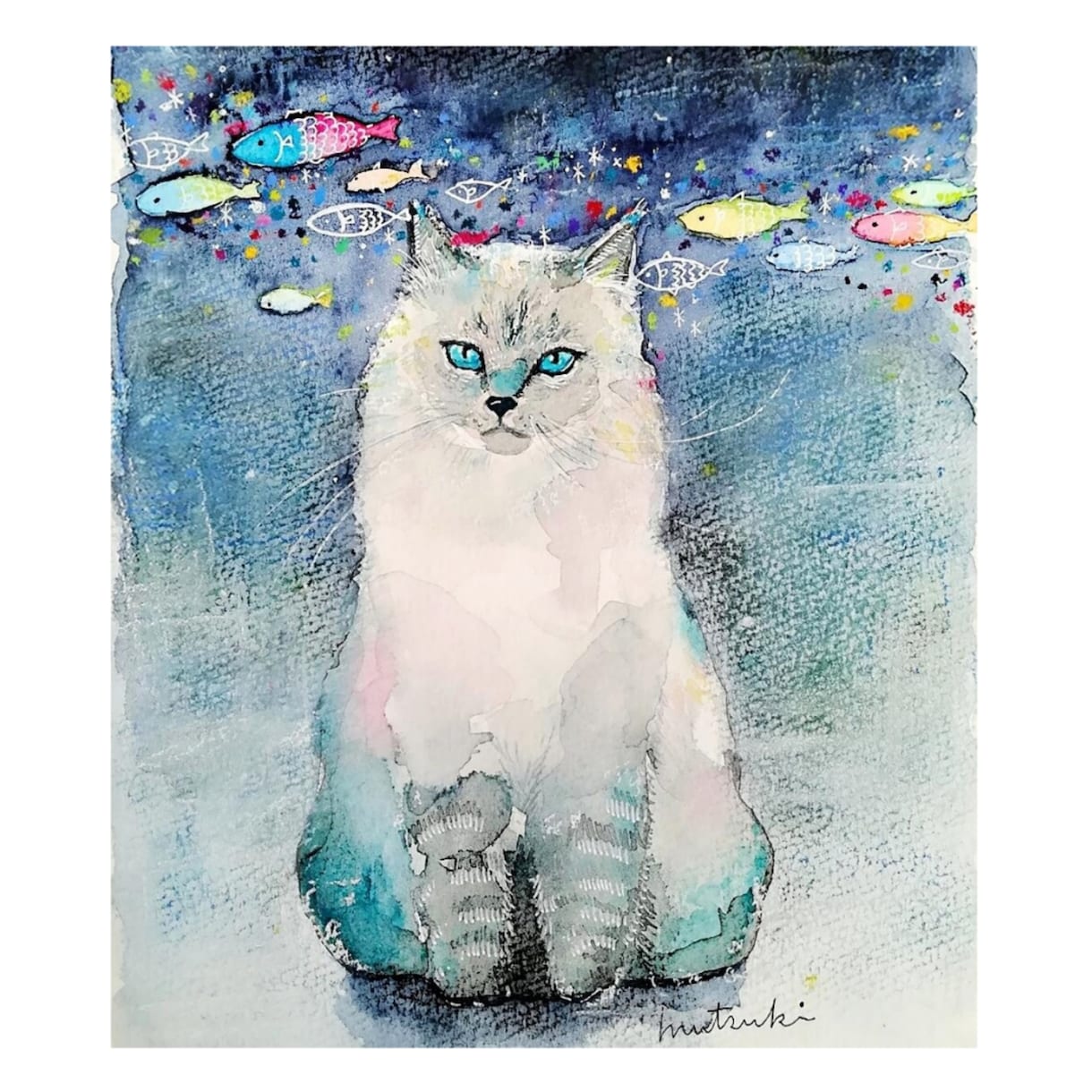 ペット、動物を絵本挿し絵のイラスト風に手描きします 手描きの水彩画、アクリル画のイラスト原画をお探しの方へ イメージ2