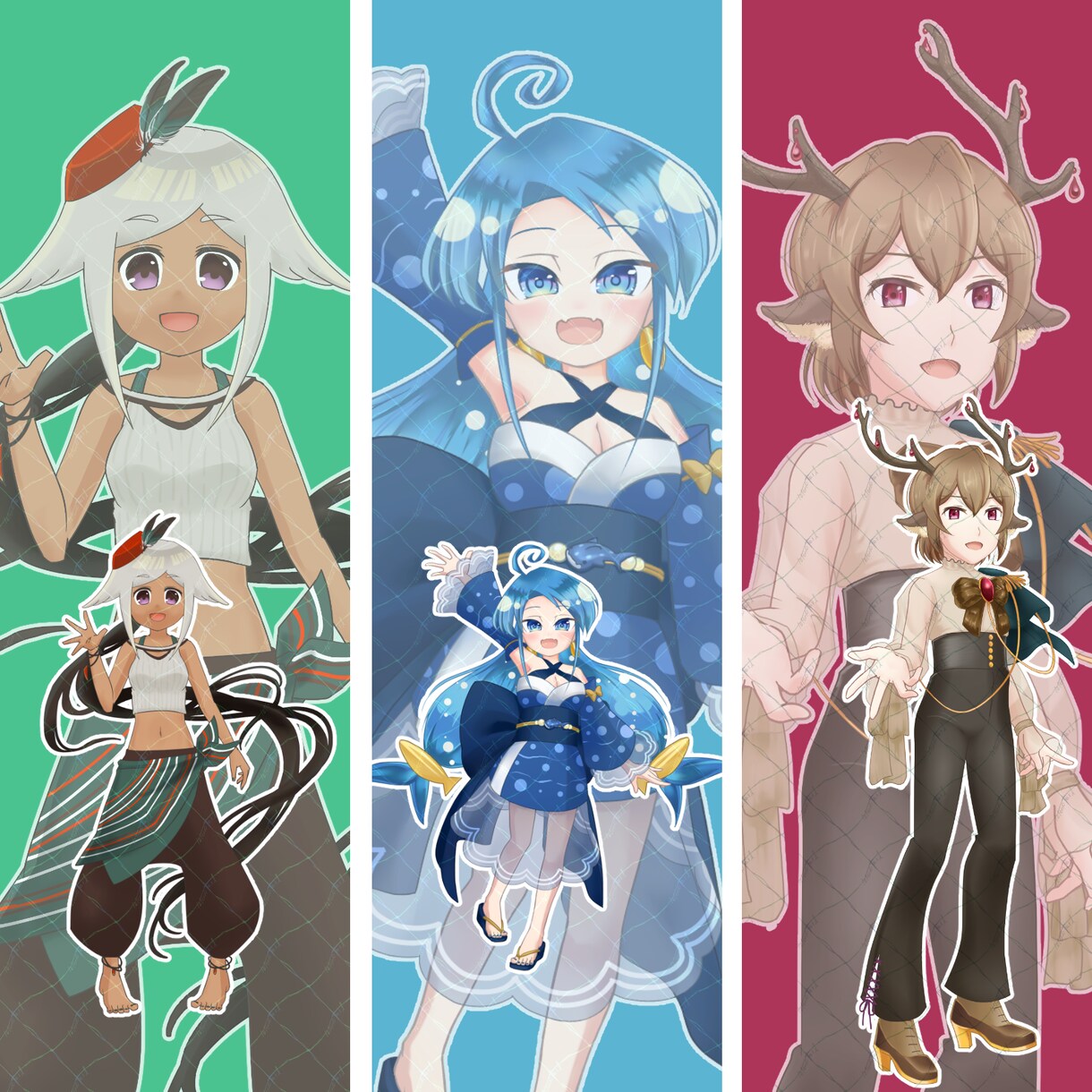 IRIAM配信用立ち絵、キャラデザから制作します リテイク無制限で理想の姿で受肉！ イメージ2