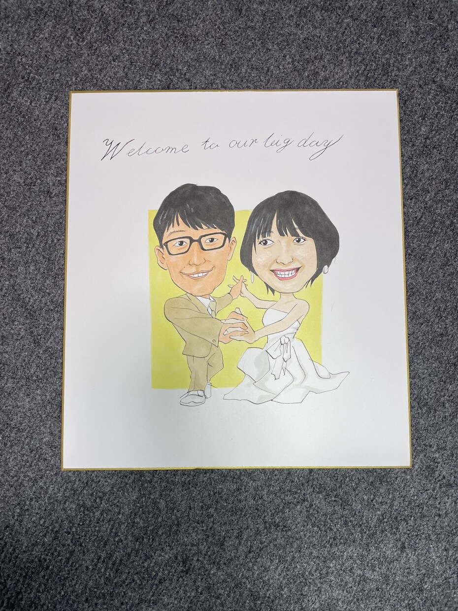 結婚式のウェルカムボードの作成を致します 特別な日の思い出に、写真にない形に残る原画での贈り物。 イメージ6